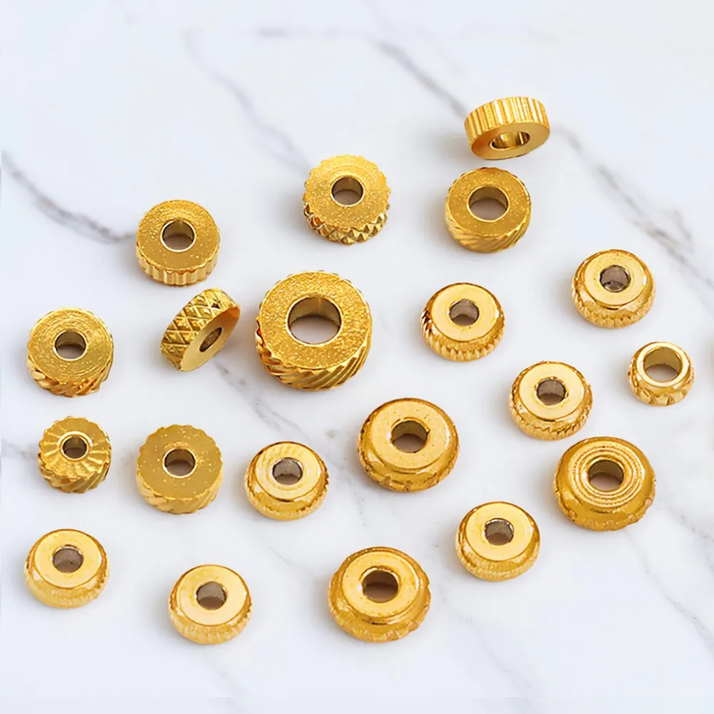 20 stücke 4/5/6/8mm Edelstahl perlen rund Twill vergoldet pvd für DIY Armband Halskette Schmuck machen Zubehör Großhandel