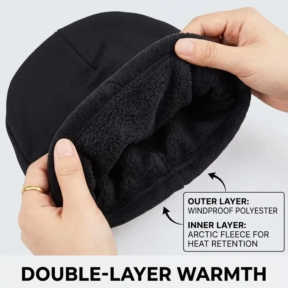 1/2pcs Integrated Design Windproof Full Cover Head Neck Winter Thermal Fleece Face Mask Warmer with Breathable Mesh Stretchy