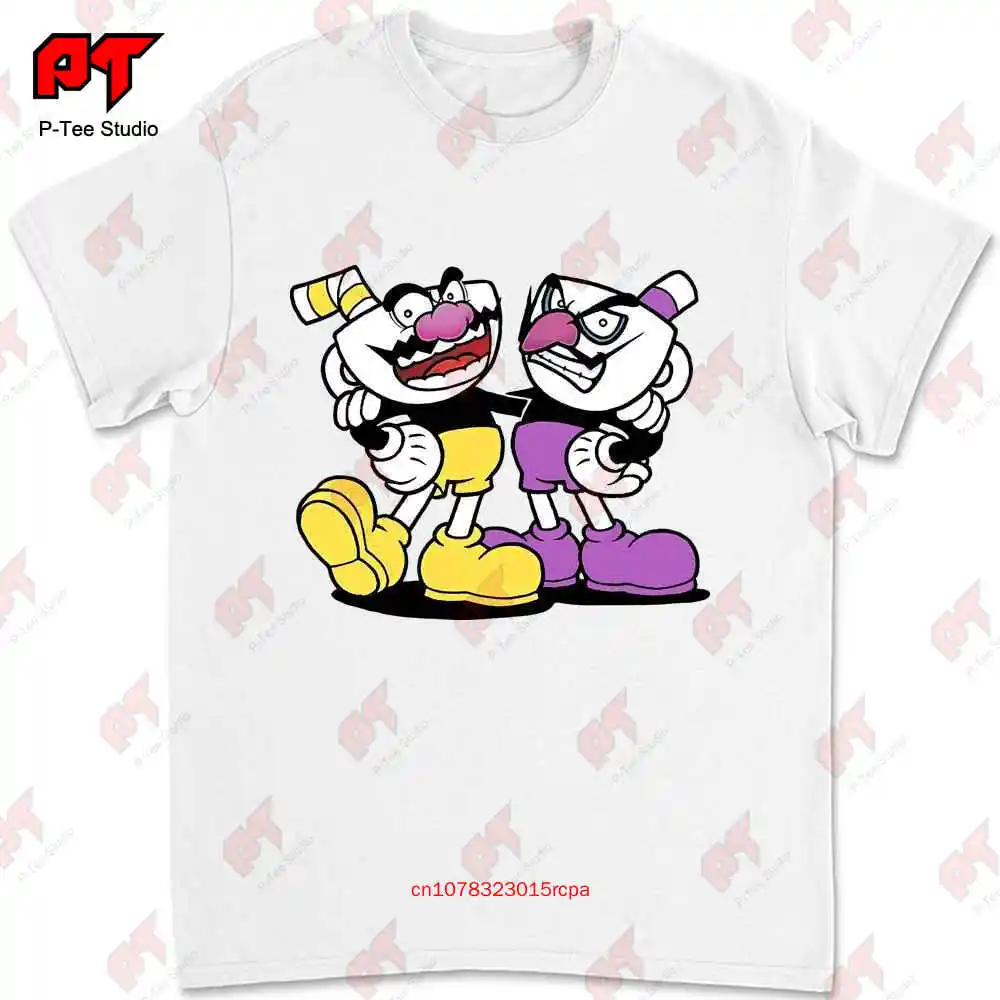 Cuphead Wario Waluigi T Shirt Adult Funny Sizes Brineybeard Game New 43QY