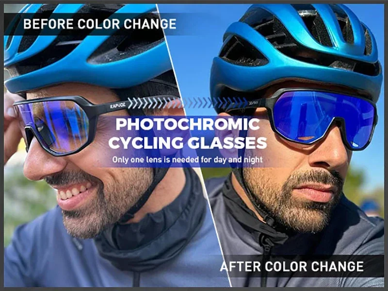 KAPVOE Photochrome Outdoor UV400 Rennrad Radfahren Brille für Männer Sport Radfahren Sonnenbrille Frauen MTB Fahren Fahrrad Brille – Detail 1