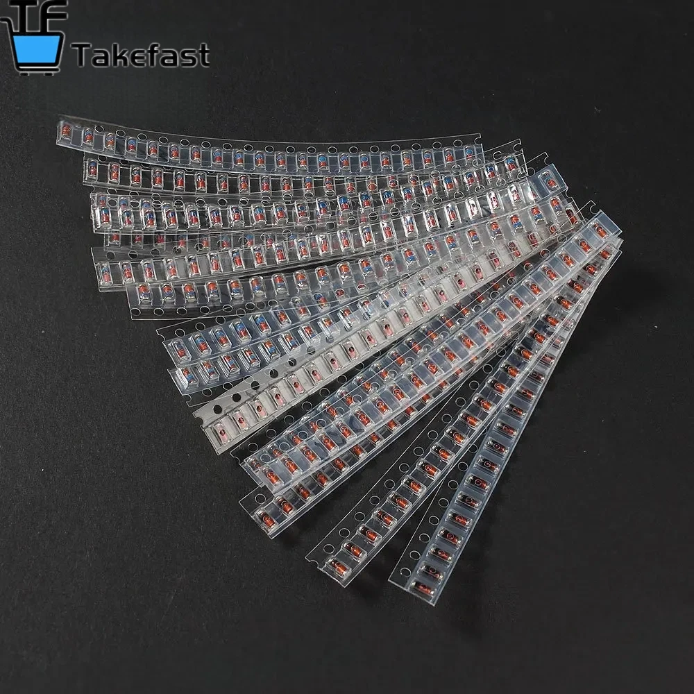 Takefast 300PCS SMD LL34 Zener Diode Kit 0.5W 1/2W 3V-24V 2V-39V SMD Diode Set 1N4148