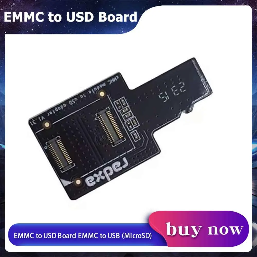 EMMC to USD Board EMMC to USB (MicroSD) Adapter Board MicroSD EMMC Modules for ROCK PI 4A/4B