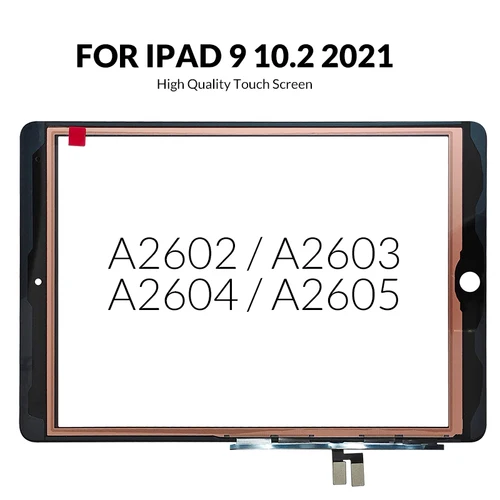 Imagen 2 del producto 1 Uds para ipad 9 9th 10,2 ""2021 pantalla táctil frontal digitalizador Sensor de cristal pantalla de repuesto A2602 A2603 A2604 A2605 pantalla táctil