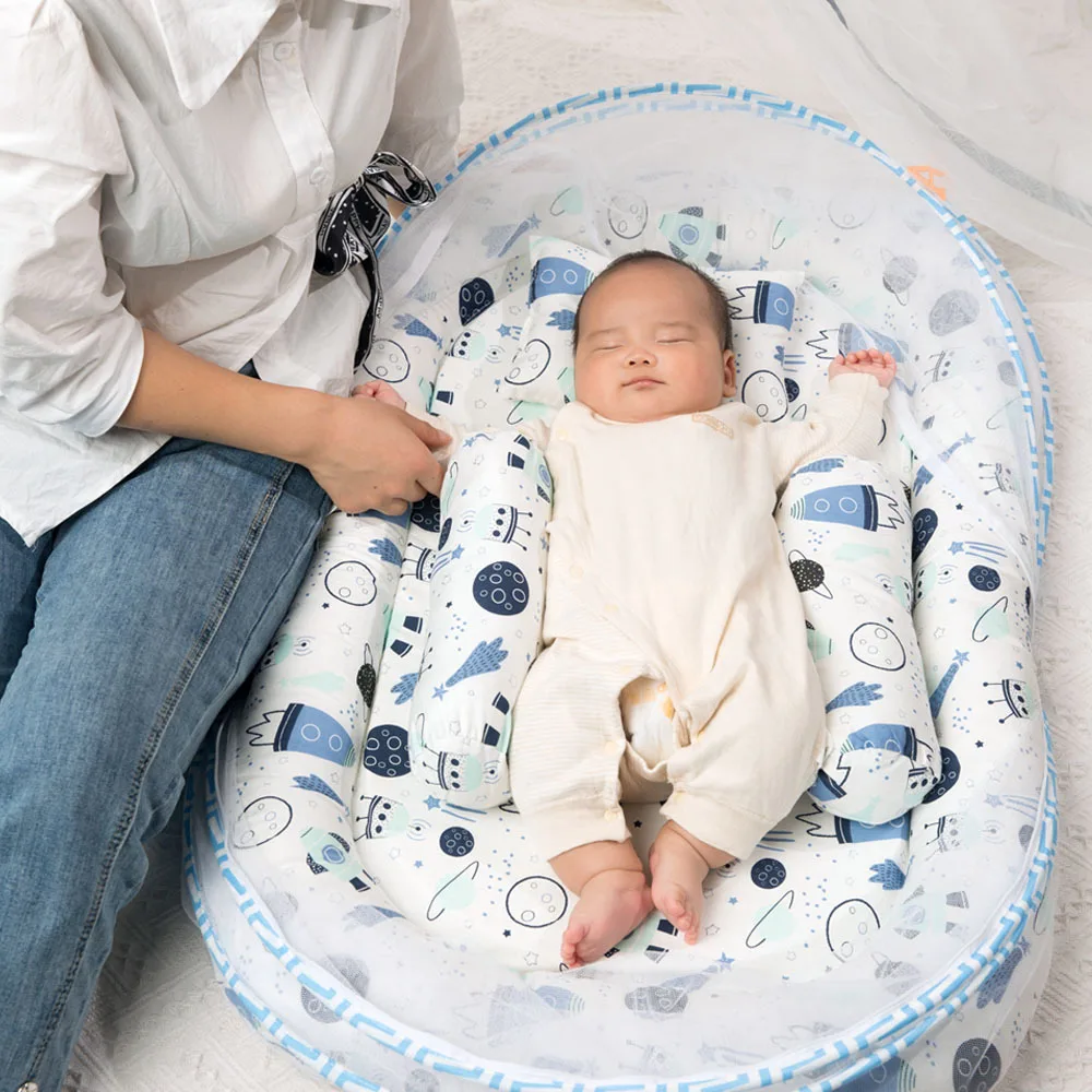 متعددة الوظائف السفر عش الطفل المحمولة سرير بيبي سرير طوي Babynest السرير الرضع النوم سرير أطفال مع البعوض