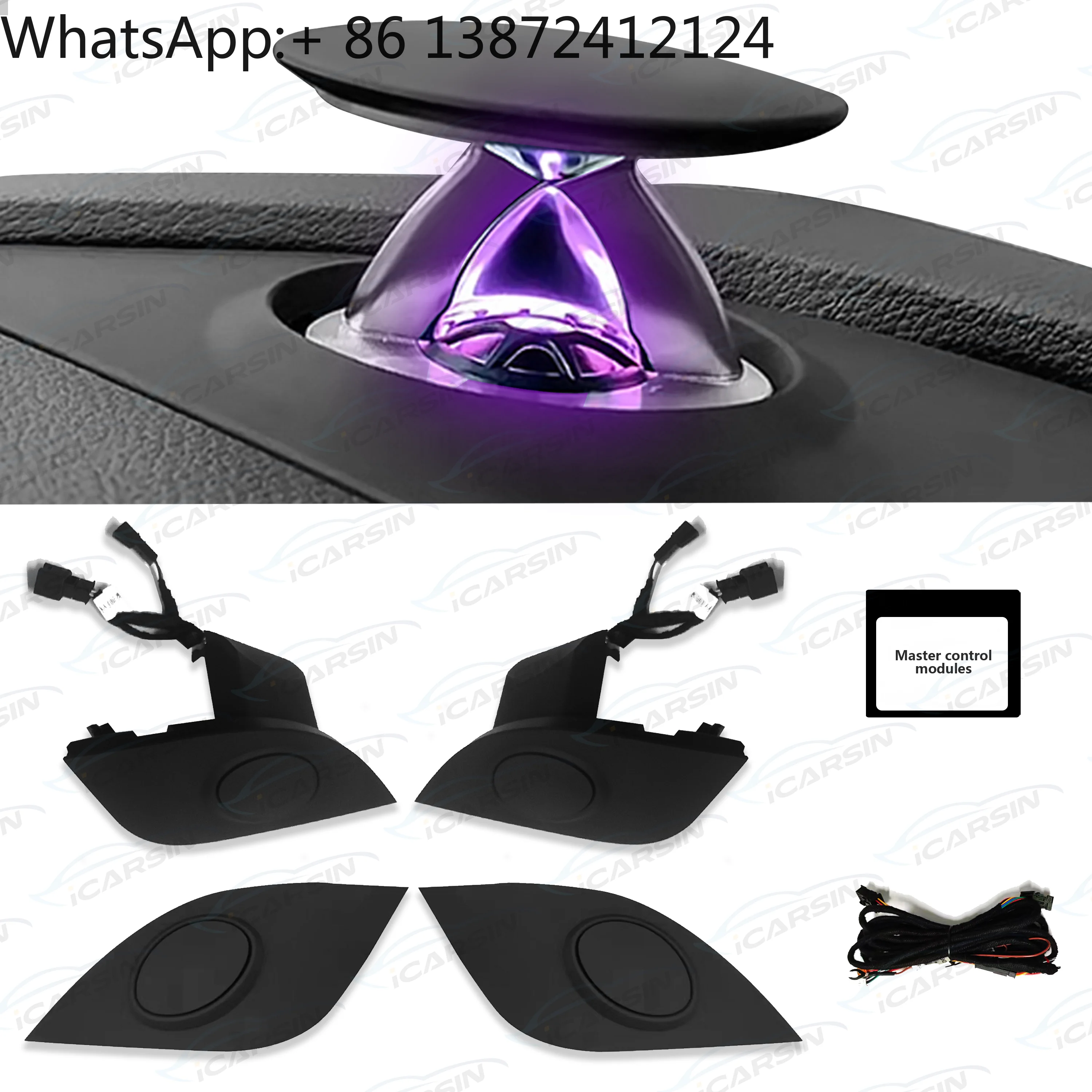 

ICarsin App Control Led Car Interior Ambient Light Tweeter Speaker Decoration for Audi A4 A5 A6L A7 Q5 Q7 Q8 C7 C8 Accessories