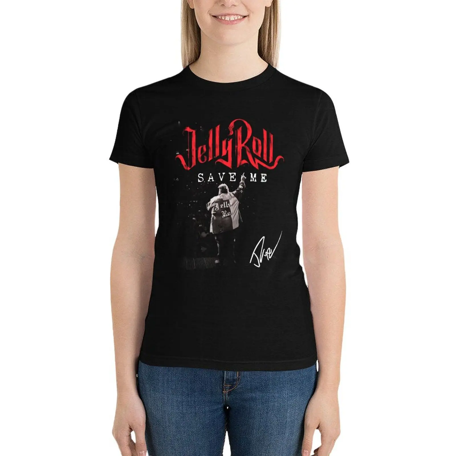 Jelly Roll-camiseta gráfica vintage para mulheres, roupas estéticas, camisetas fofas