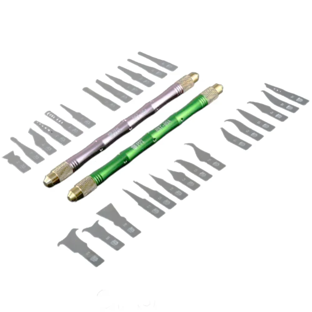 28 In 1 Pry Bar Hand Finish CPU IC Chip Remover Knife Motherboard PCB Underfill Clean Scraping Pry Removal Hand Tool BST-69A