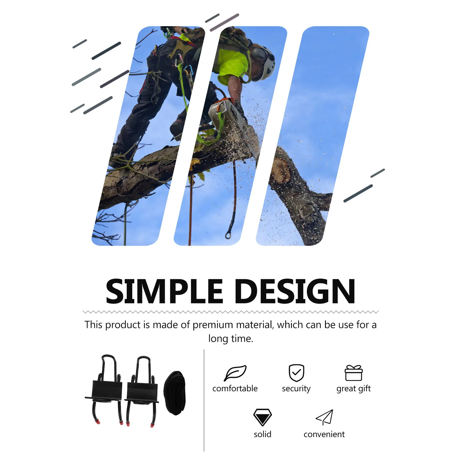 

1 set 1 Set Carbon Steel Spikes Non-Slip Tree Climbing Tools Thickened Pedals For High Altitude Work Tree Climbing Gear Hunting