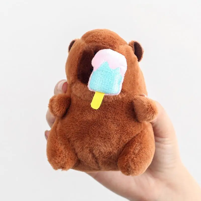 Capybara Plush Keychain Stuffed Animals Toy Capybara Keychain Bag Pendant Backpack Key Chains Decoration Capybara Pendants Cute