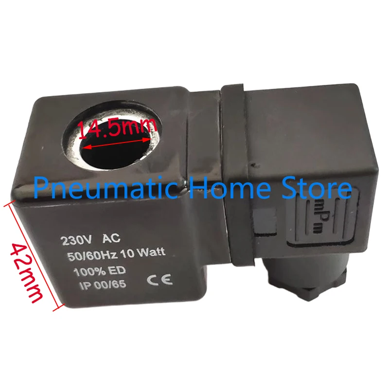 TM30 Solenoid Valve Coil High Pressure Electronic Drain Valve Coil Inner Diameter 14.5mm Height 42mm AC220V DC24V