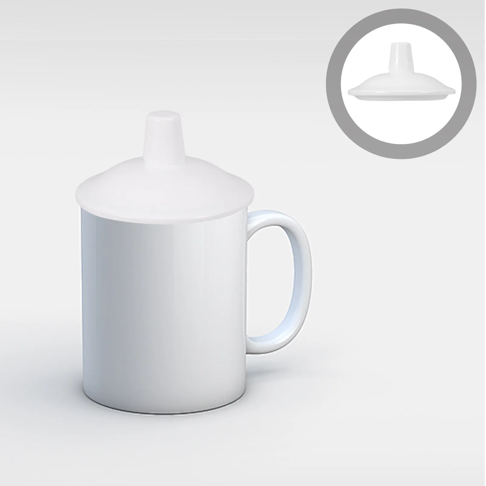 Coffee Tea Replacement - Porcelain Ceramic White Mug Lid Replacement