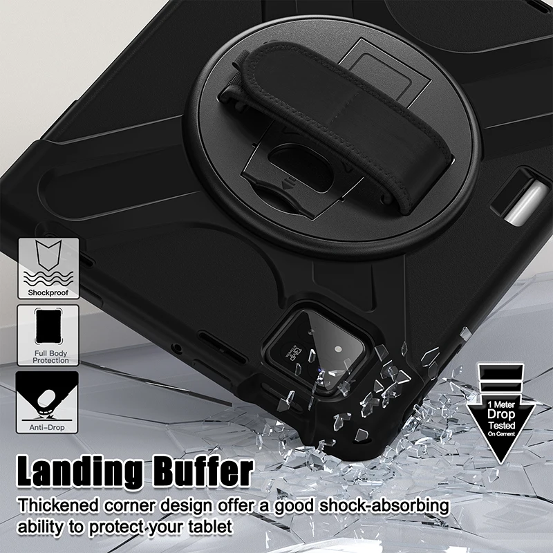 Case For Xiaomi Tab Pad 7 7 Pro 11.2 inch 2024 Tablet Case Kickstand Holder Hand Shoulder Strap 360 Rotation Protective Cover