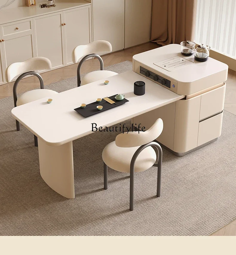 

Обеденный стол FG11Rock из каменной плиты с интегрированной выдвижной центральной секцией, двойного назначения.