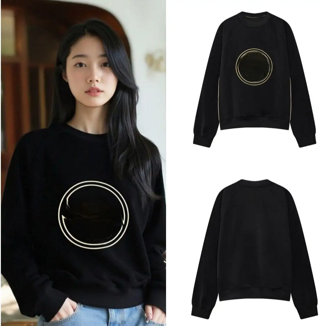 Women's Golf Sweatshirt New Autumn Long Sleeve Crew Neck Casual Sport Comfortable Versatile Golf Tops