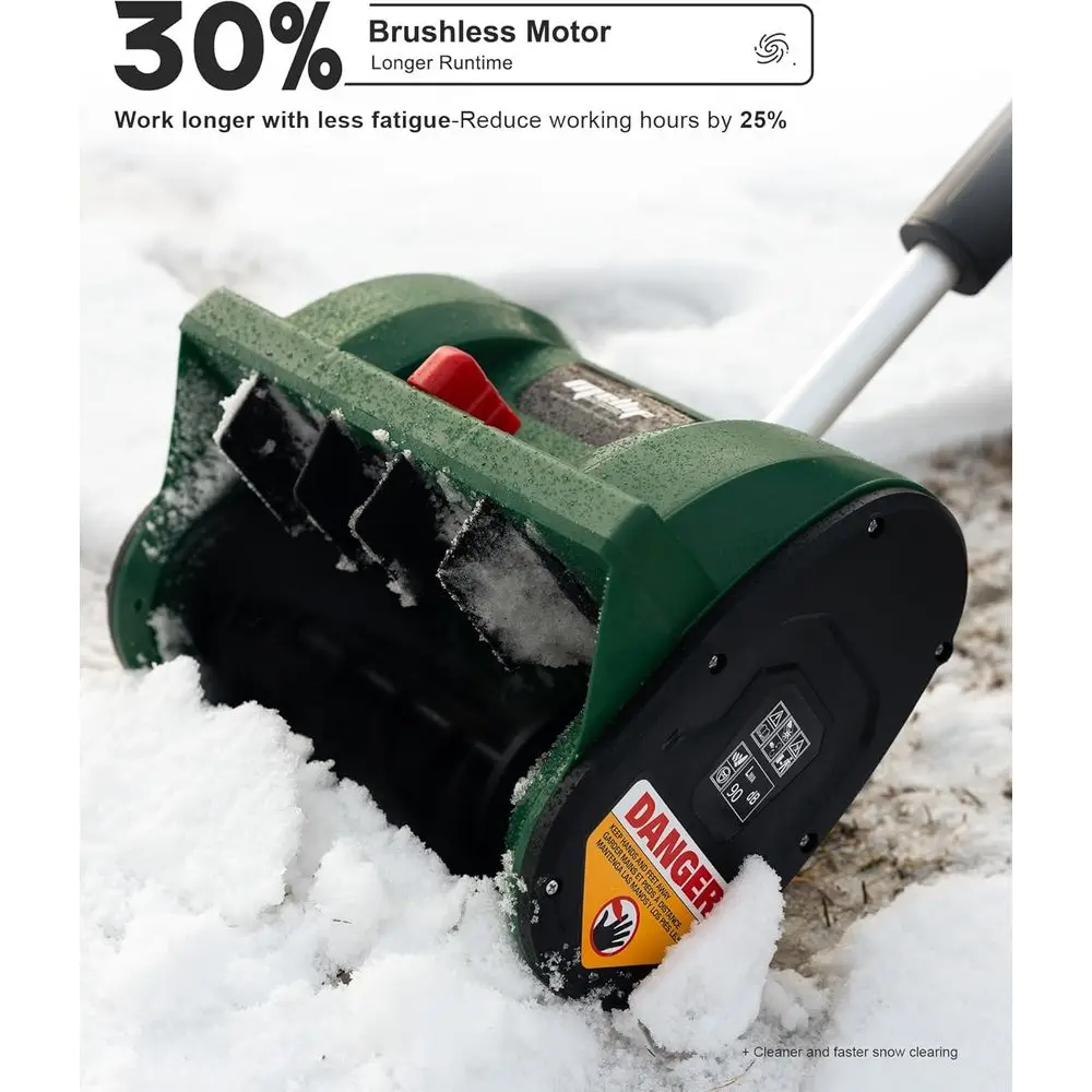12 منفاخ ثلج لاسلكي مع بطارية 18 فولت، 4.0 أمبير، شاحن، مزلق قابل للتعديل، خفيف الوزن ومقاوم للطقس #3