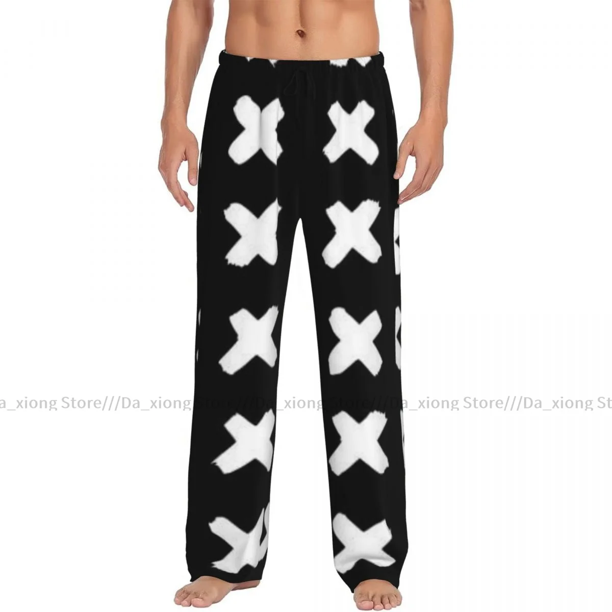 Men's Sleepwear Loose Sleep Pants Pajamas Crosses Background Long Lounge Bottoms Casual Homewear