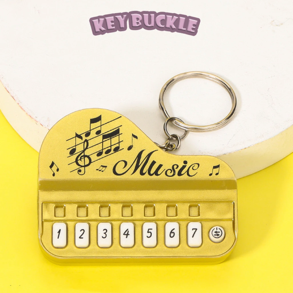 1 Stuks Creatieve Mini Elektronische Piano Sleutelhanger Lichtgevende Muziek Speelgoed Klein Geschenk