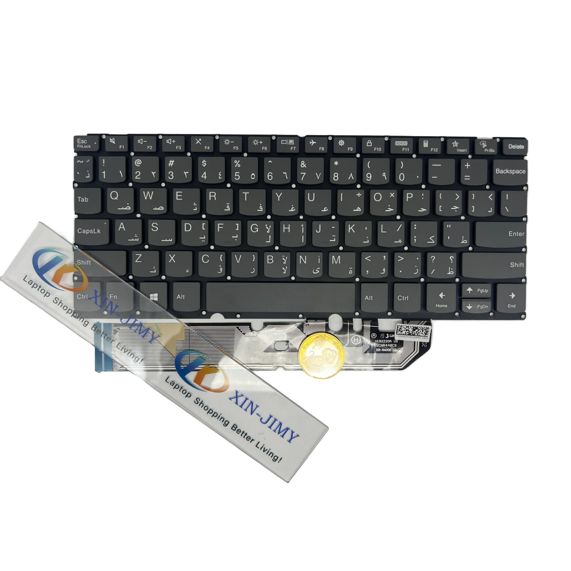 Teclado árabe FLEX 3 11ADA05 para Lenovo FLEX 3 11ADA05 11IGL05 SN20W76300 V 192220 Cuaderno AS1 sin retroiluminación gris