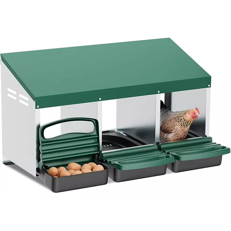 صندوق وضع البيض المجلفن، يمكن تعليقه ومسطحًا، 1/2/3 أعشاش، سهل التجميع، المصنع مباشرة، صناديق البيض القابلة للتخصيص