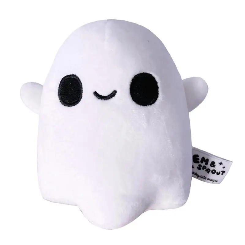 Ghost Plush Toy 10cm Ghost Halloween Plushies Mini Stuffed Doll Multifunctional White Ghost Stuffed Animal Non-fading Halloween