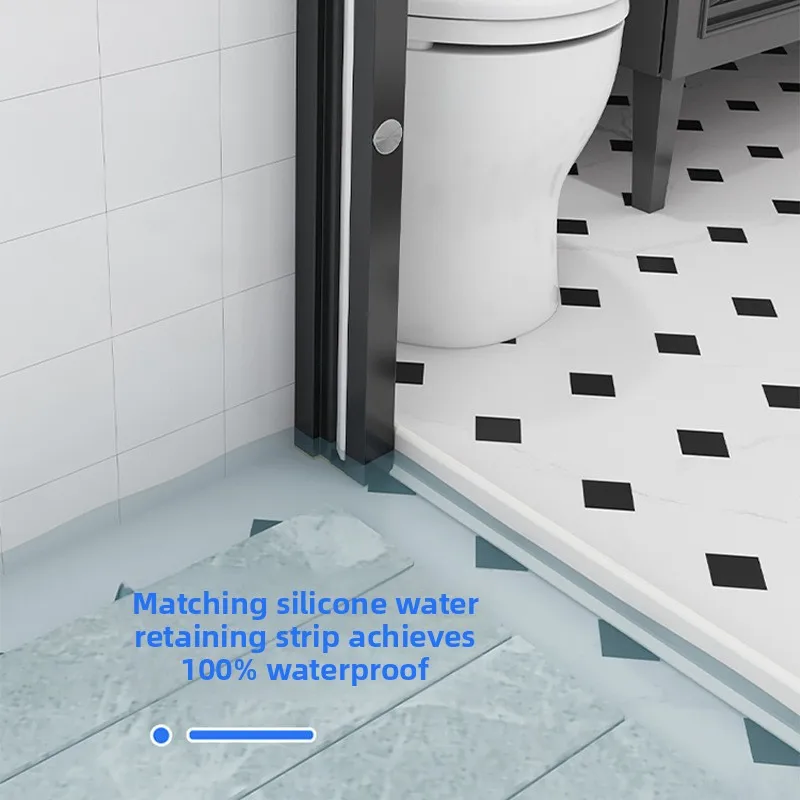 LH invisible shower curtain set non-punching bathroom tarp thickened bathroom magnetic partition curtain