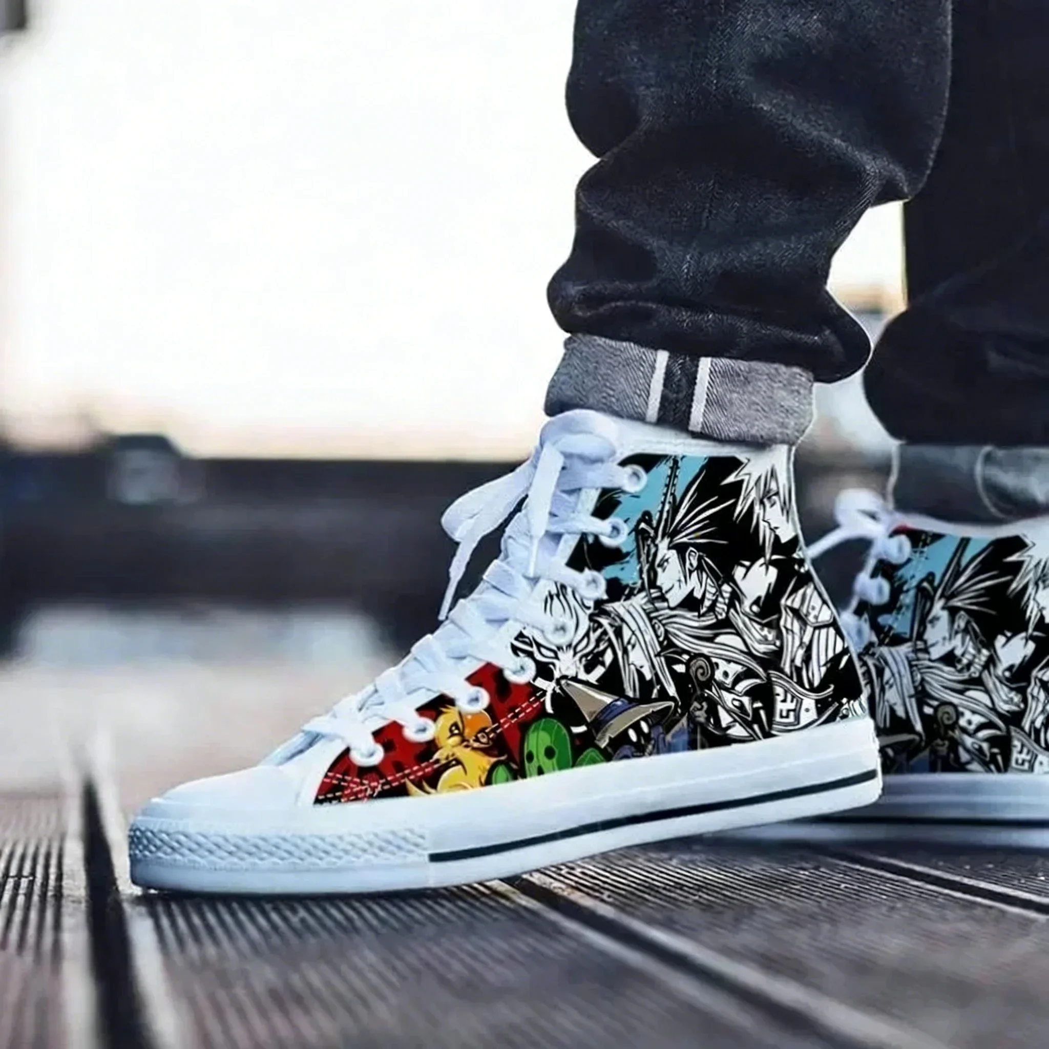 

Final Fantasy High Top Shoes Mens Womens Teenager Sneakers Canvas High Quality Outdoor Daily Sneaker Custom Made Couple Shoe