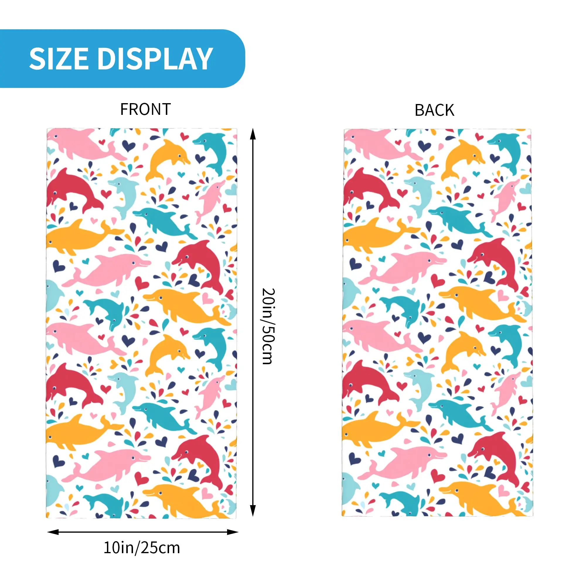 Funny Colourful Creative Dolphins Printed  Winter Headband Neck Warmer Women Men Ski Running Tube Scarf  Face Bandana Gaiter