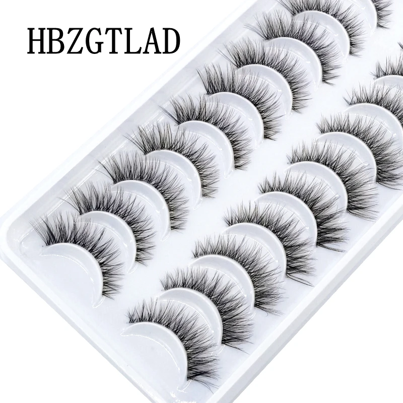 New 10 pairs Invisible band lashes makeup cilios 3D mink fake lashes transparent Terrier natural long false eyelashes maquiagem