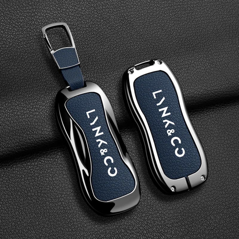 

Zinc Alloy+Leather Car Key Cover Suitable for Lynk 03 Shell 01 05 02 Hatchback 06 Emp Modification Buckle High End Accessories