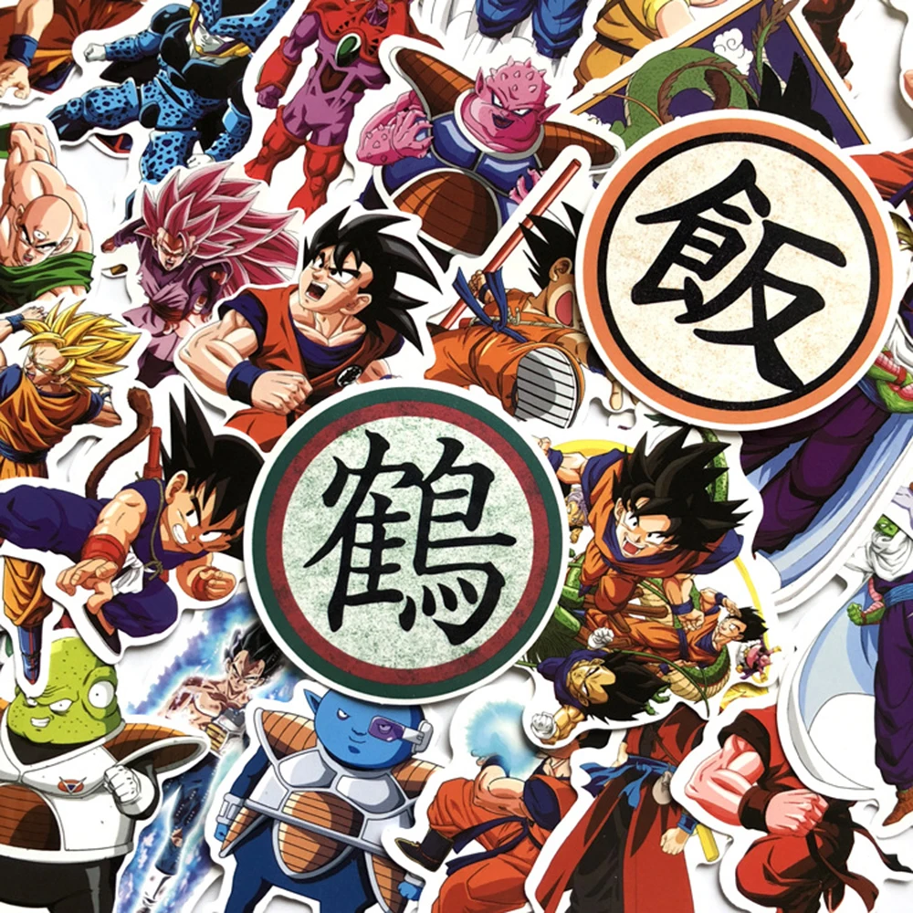 10/30/50/100PCS Anime Dragon Ball Son Goku Stickers Graffiti Kids Decal Toy DIY Skateboard Laptop Water Bottle Phone Fridge Gift