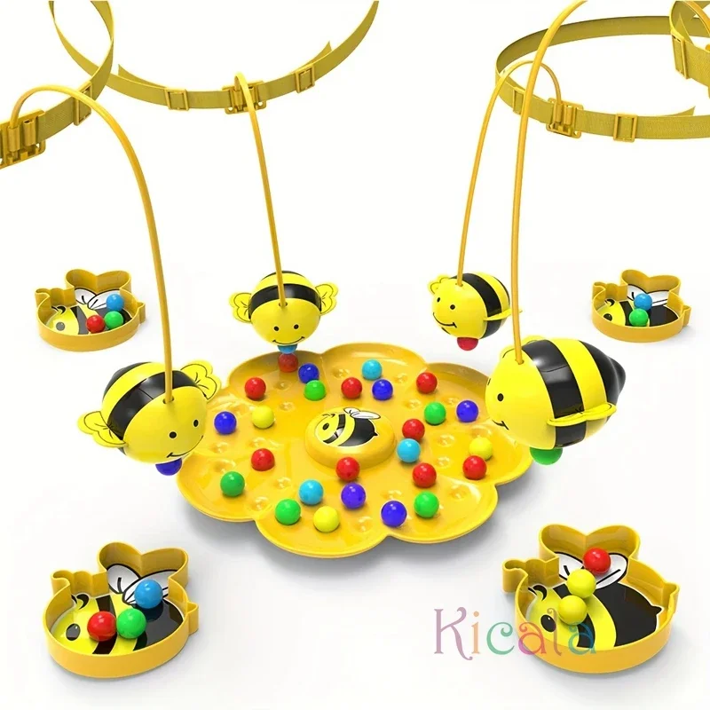 Little Bumblebee Multifunctional Board Game Puzzle Fishing Toys Interactive Educational Toys For Kids Christmas Gift Family Game