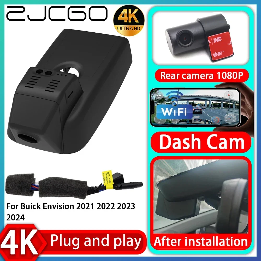 

ZJCGO UHD 4K 2160P Plug and Play DVR Dash Cam Video Recorder for Buick Envision 2021 2022 2023 2024