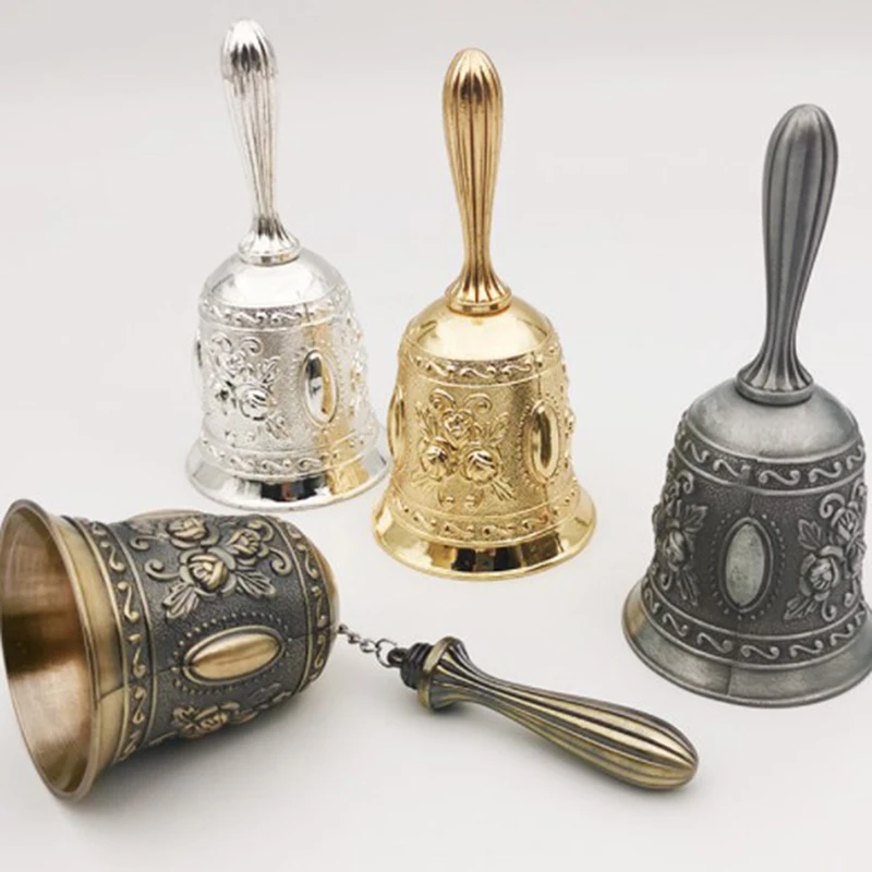 คู่มือ Bell สมาธิ Hand Bell สไตล์วินเทจ Lucky อาหารค่ำสวดมนต์แบบพกพาทิเบตพุทธบริการ Handmade ทองเหลืองการตกแต่งบ้าน
