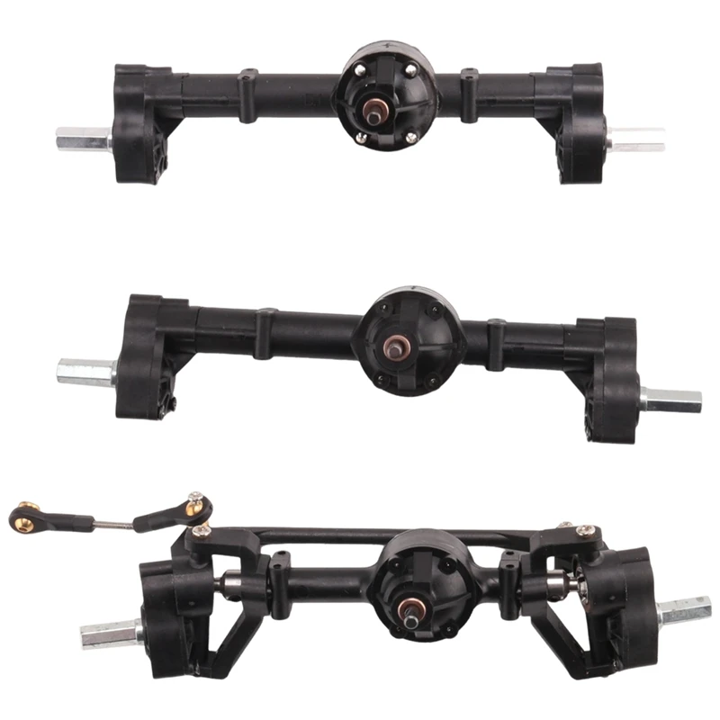 3Pcs Front Middle Rear Portal Axle Set For WPL B16 B36 6X6 6WD 1/16 RC Car Upgrade Replacement Spare Parts