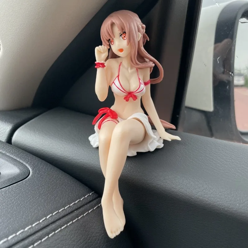 Kawaii Car Ornaments Sexy Suupaa Soniko Bunny Girl Girls Anime Statue Car Dashboard Sexy Doll Figurine Car Decorations