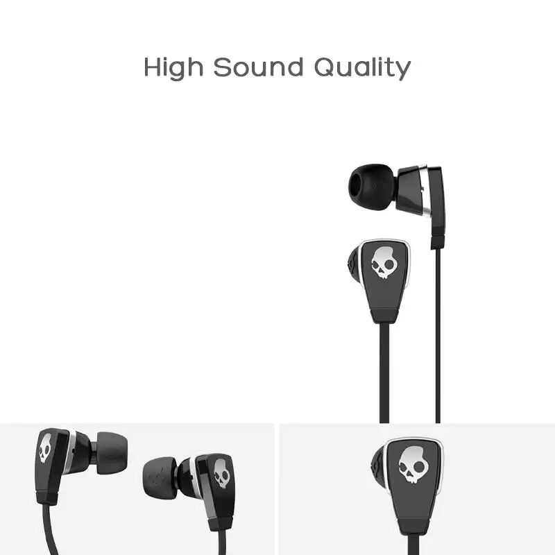 Original New Skullcandy Merge Wired Earphone High Sound Quality Wired In-Ear Earphone with 3.5mm Audio Jack, Black Color.