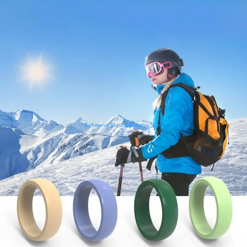 

573B Silicone Finger Ring Perfect Unisex Sports Ring For Hiking Camping And Gym Wear