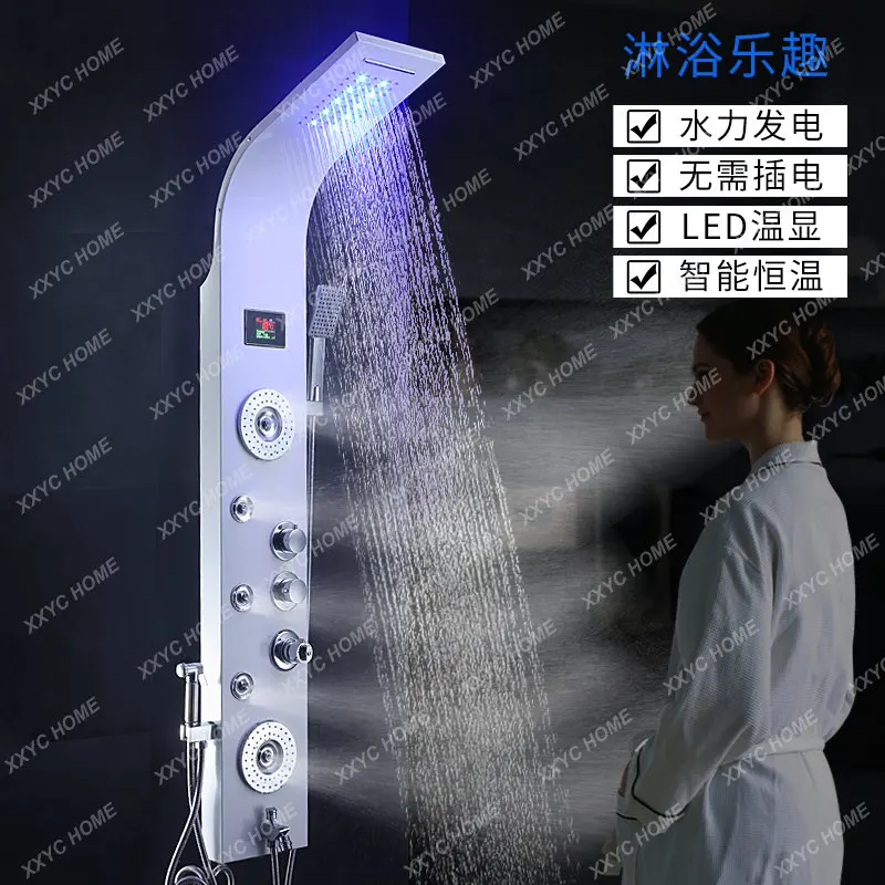 

Rain Bathroom Household Constant Temperature Shower Nozzle Pressurized Stainless Steel