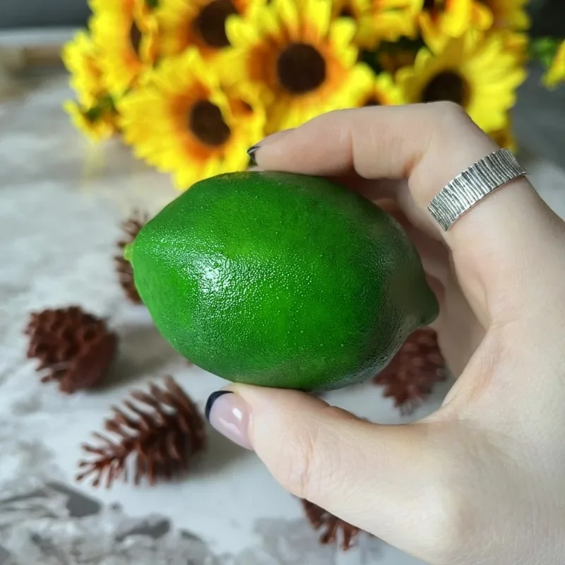 （ 6pcs Simulated Lemon False Yellow Lemon Model Artificial Foam Fruit Photography Props Decorations