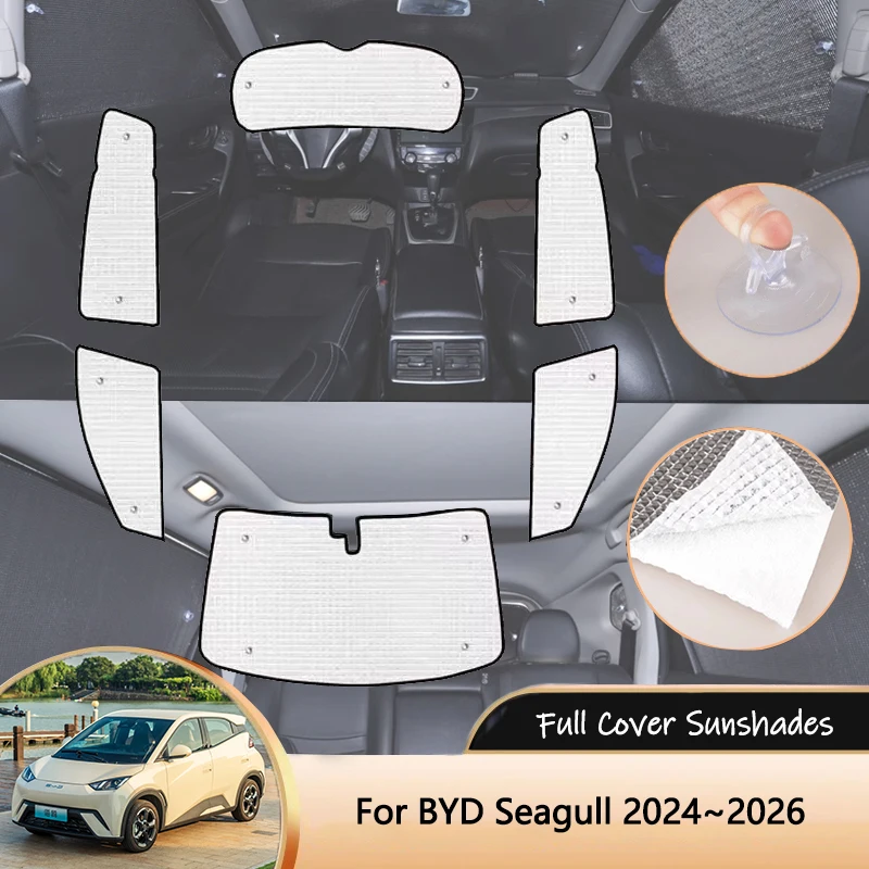 

For BYD Seagull Dolphin Mini 2024~2026 2025 Full Coverage Sunshade Sun Protection Windshields Sunshade Auto accessories Parts