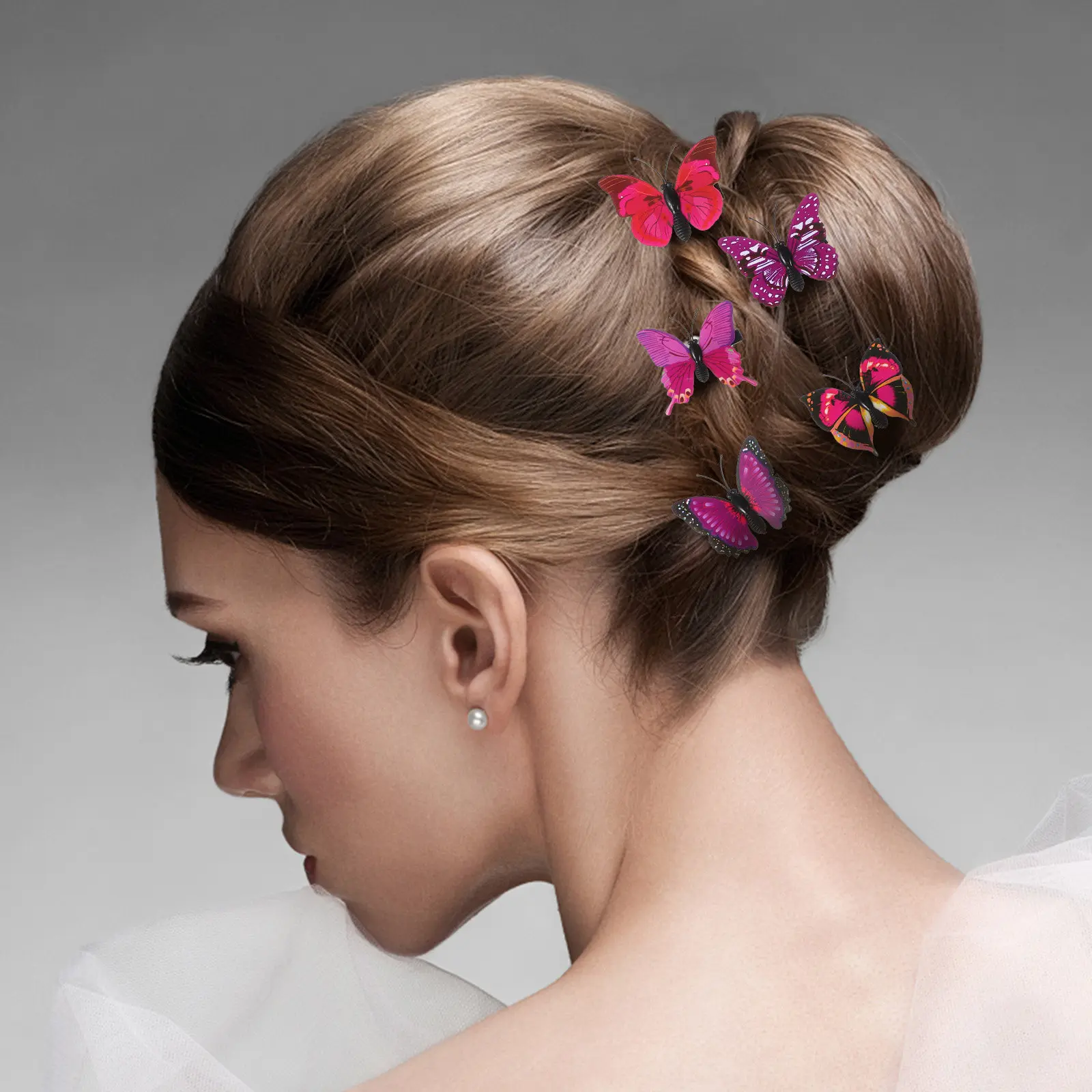 

10 шт. фиолетовых легких заколок для волос в форме бабочек, аксессуары для волос, украшения для вечеринок для женщин и девочек-подростков, заколки-зажимы