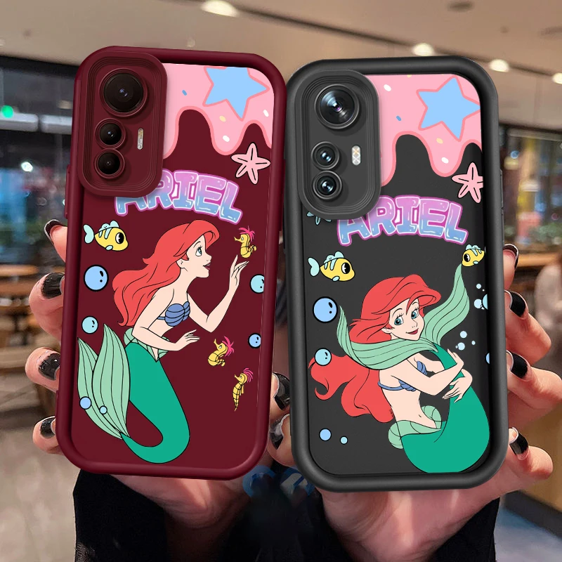 Disney Princess Mermaid Eye Ladder For Xiaomi MI 14 12T 11 Lite Poco M3 X5 X4 F5 F4 F3 F2 GT Pro 5G Soft Phone Case