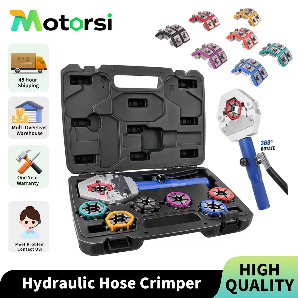 Ferramenta de friso de mangueira hidráulica motorsi, ferramenta de friso ac, reparo de ar condicionado, crimper de mangueira ac para carros de projeto, linhas ac, travamento de contas
