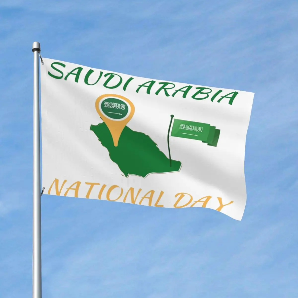 Saudi National Day 23 September 1932 Flag Outdoor Banner 2 Grommets Decoration Fade Proof 60x90 90x150cm Flags