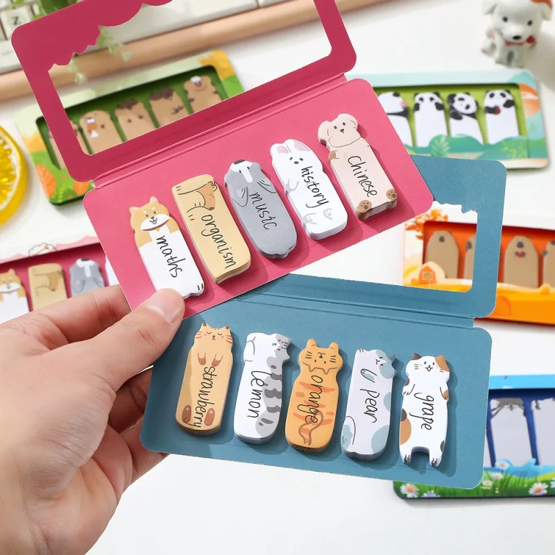 

24PCS/ лот KAWAII CAPYBARA CAT PANDA ANIMAL MEMO PAD CREATIVE N TIMES STATIONERY LABEL NOTEPAD закладка POST SCHOOL SUPPLIES