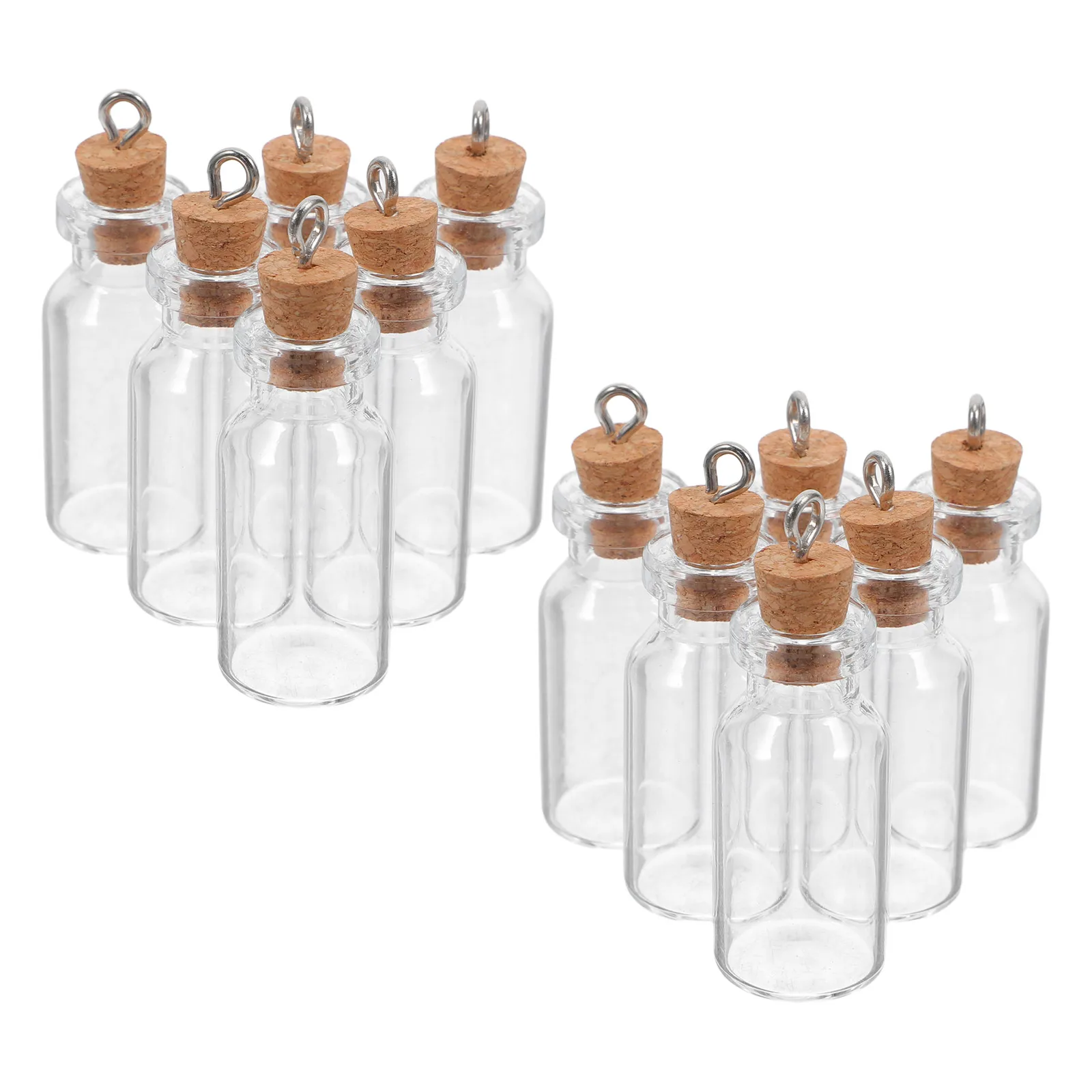 

15 Pcs Mini Glass Bottle Corked Drift Decorative Bottles Jars Vial Vials Little