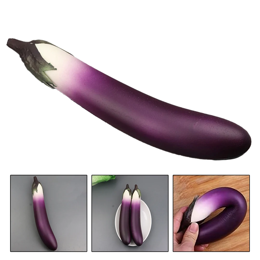 26 cm Künstliche Eierpflanzen Simulation Gefälschte Gemüse Lebensechte Künstliche Eierpflanzen Foto Requisiten Gemüse Lebensmittel Modell Dekoration