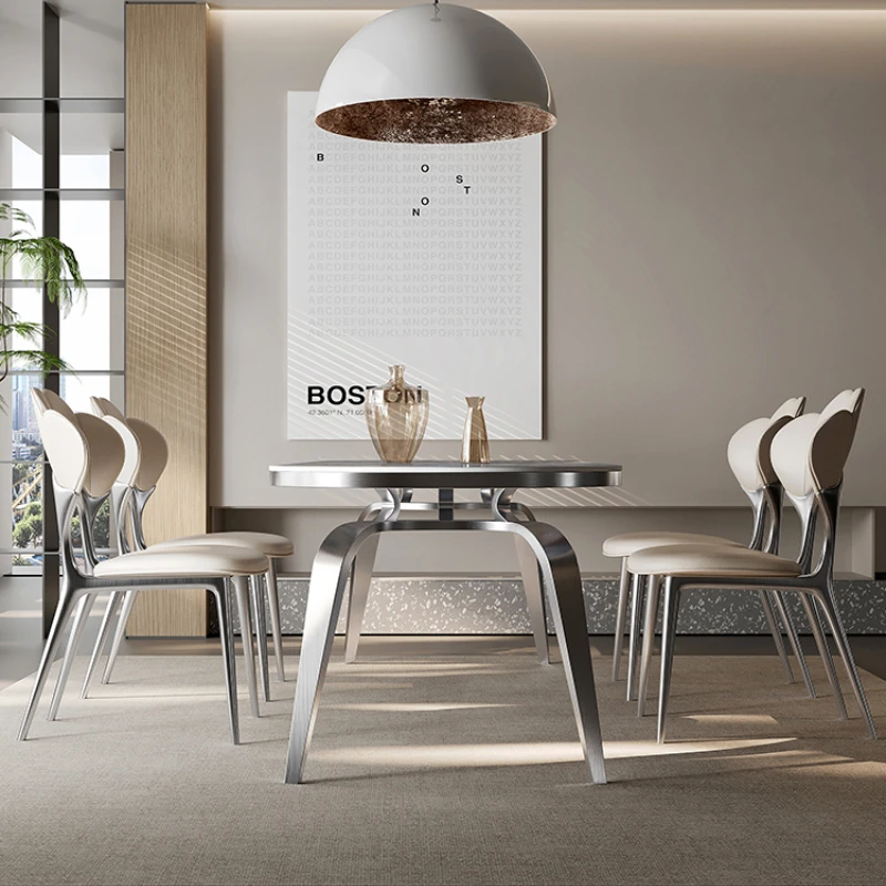 Dining Table Simple Modern Household Small Apartment Light Luxury High-End Marble Dining Table Rectangular