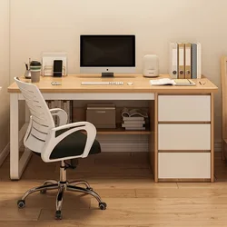 Mesa De oficina larga y moderna para adultos, mueble grande y ancho para el hogar, para Ordenador, lectura, cajones