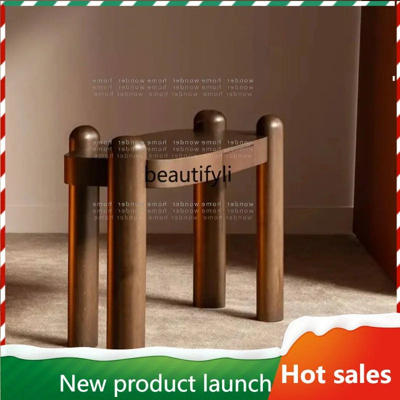 

F56 Vintage Style Irregular Solid Wood Entryway Table Retro Creative Entryway Console Living Room Decorative Side Table